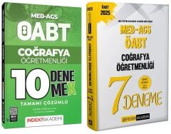 Pegem + İndeks 2025 ÖABT MEB-AGS Coğrafya 7+10 Deneme 2 li Set Pegem + İndeks Akademi Yayınları
