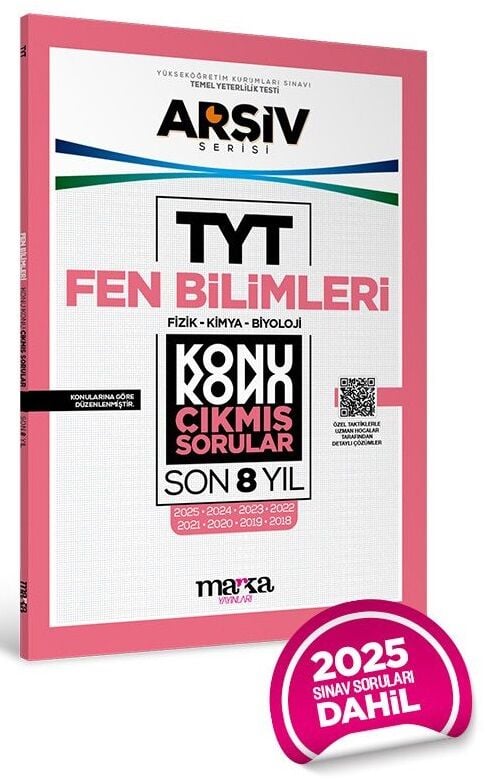 Marka 2026 YKS TYT Fen Bilimleri Çıkmış Sorular Son 8 Yıl Tıpkı Basım Arşiv Serisi Çözümlü Marka Yayınları