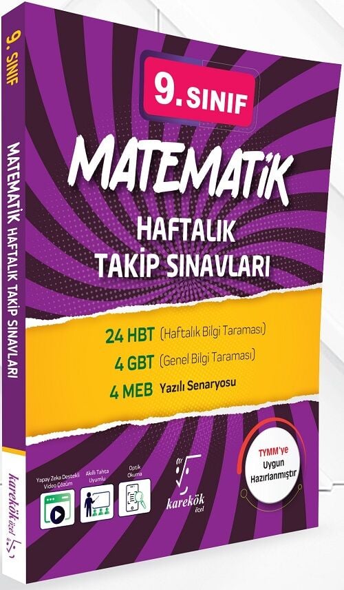 Karekök 9. Sınıf Matematik Haftalık Takip Sınavları Karekök Yayınları