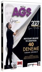 Yargı 2027 MEB-AGS Mevzuat Bilgisi ve Anayasa 40 Deneme Çözümlü - Özgür Özkınık Yargı Yayınları