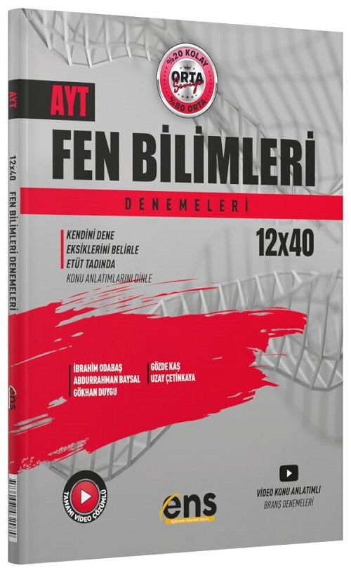 ENS Yayınları YKS AYT Fen Bilimleri 12x40 Deneme ENS Yayınları