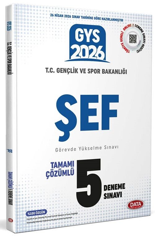 Data 2026 GYS Gençlik ve Spor Bakanlığı Şef 5 Deneme Çözümlü Görevde Yükselme Data Yayınları