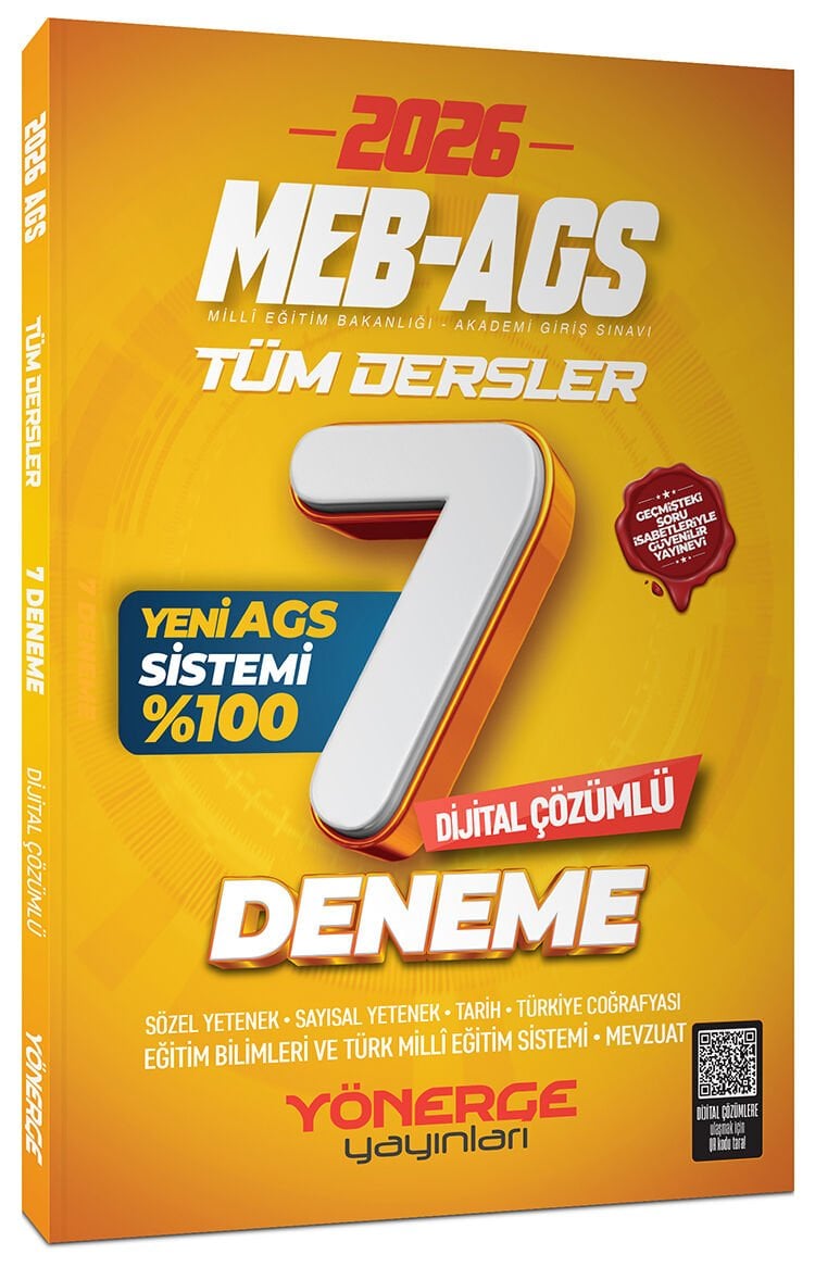 YENİ AGS - Yönerge 2026 MEB-AGS Tüm Dersler 7 Deneme Çözümlü Yönerge Yayınları