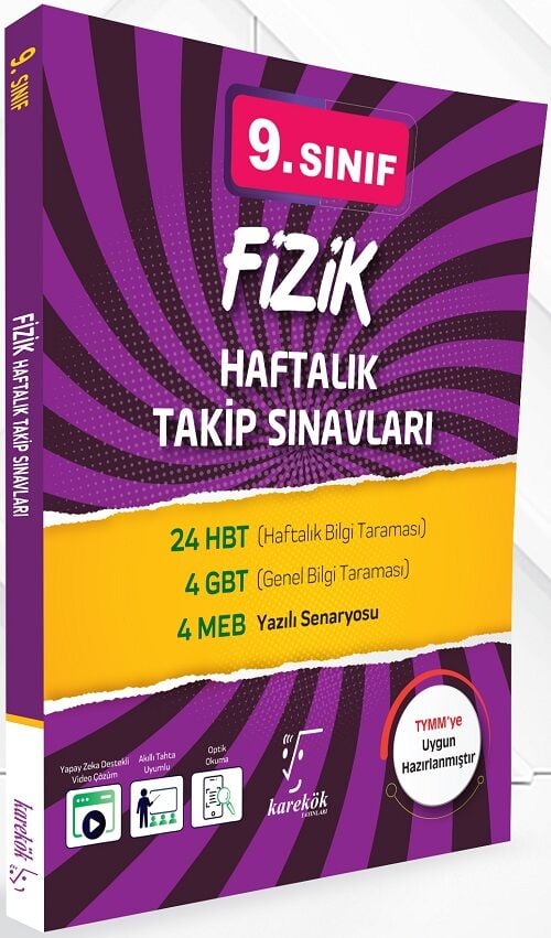 Karekök 9. Sınıf Fizik Haftalık Takip Sınavları Karekök Yayınları