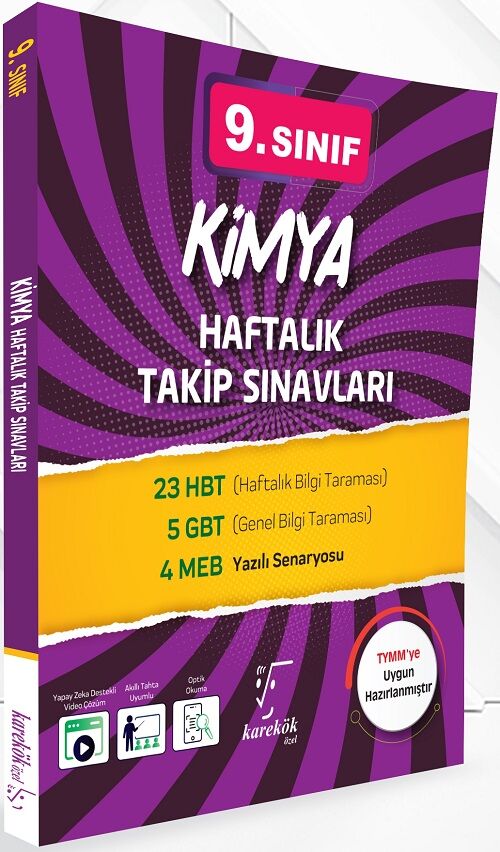 Karekök 9. Sınıf Kimya Haftalık Takip Sınavları Karekök Yayınları