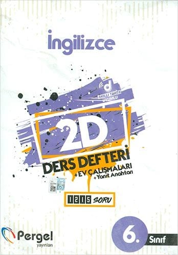 Pergel 6. Sınıf İngilizce 2D Ders Defteri Pergel Yayınları
