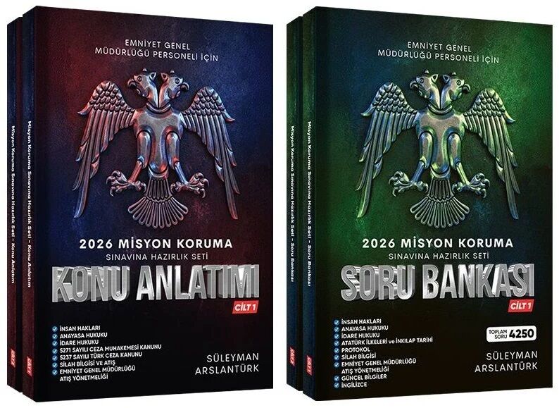 Süleyman Arslantürk 2026 Polis Misyon Koruma Konu Anlatımı + Soru Bankası Set Süleyman Arslantürk
