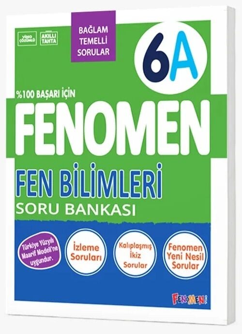 Fenomen Okul 6. Sınıf Fen Bilimleri Fenomen A Maarif Modeli Soru Bankası Fenomen Okul Yayınları
