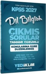 Yediiklim 2027 KPSS Dil Bilgisi Çıkmış Sorular Konularına Göre Yediiklim Yayınları