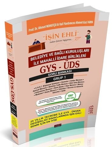 Savaş 2025 GYS ÜDS Belediye ve Bağlı Kuruluşları Mahalli İdareler Grup 1 Soru Bankası Görevde Yükselme Ünvan Değişikliği 4. Baskı - Ahmet Nohutçu Savaş Yayınları
