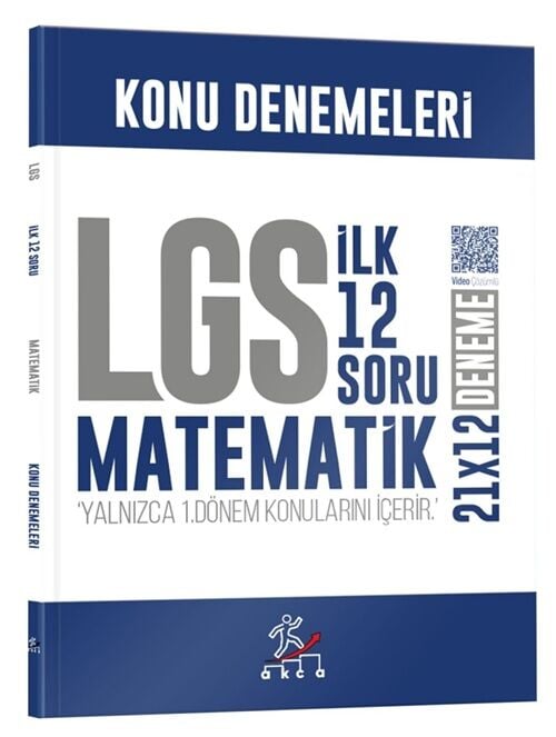 Akca LGS Matematik 1. Dönem İlk 12 Soru Konu Denemeleri - İbrahim Akca Akca Yayınları