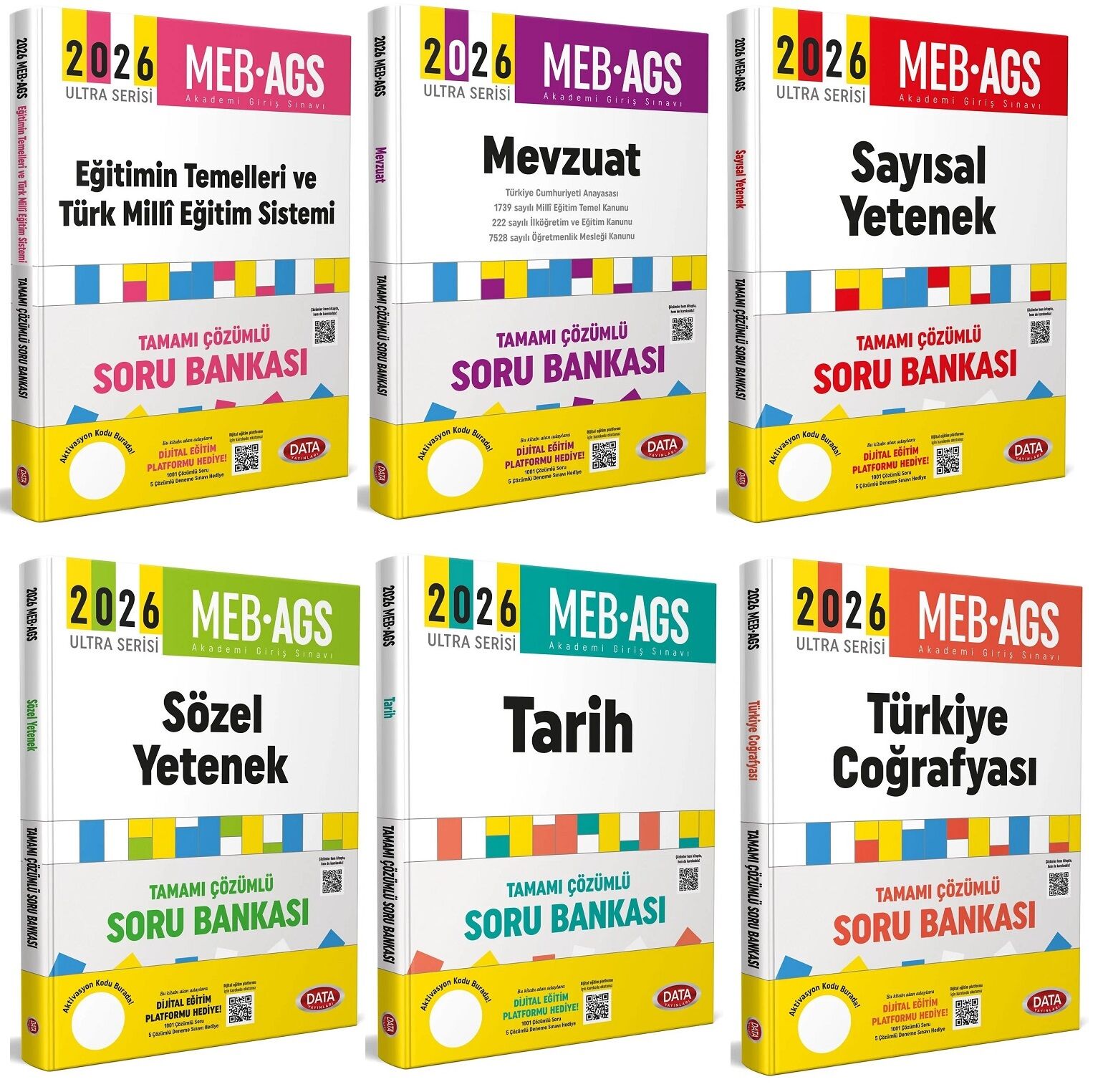 Data 2026 MEB-AGS Tüm Dersler Soru Bankası 6 lı Set Data Yayınları