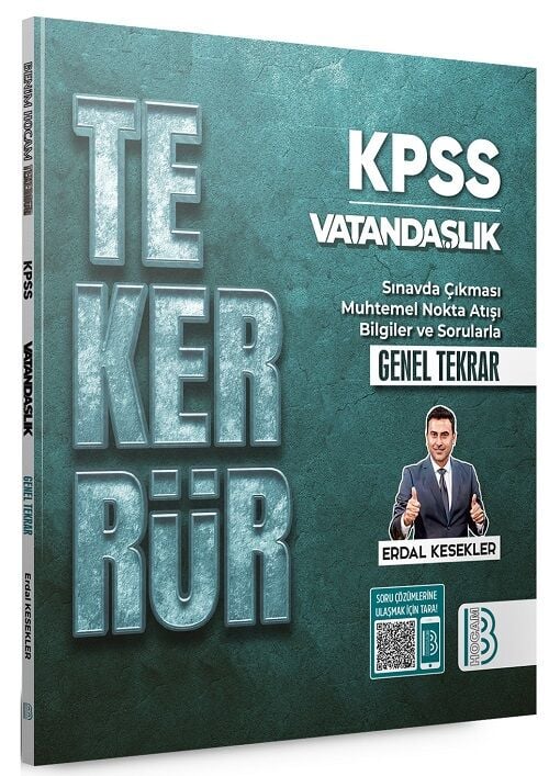 Benim Hocam KPSS Vatandaşlık TEKERRÜR Genel Tekrar - Erdal Kesekler Benim Hocam Yayınları