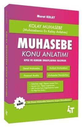 4T Yayınları KPSS A Grubu Kolay Muhasebe Konu Anlatımı 4. Baskı - Murat Kolay 4T Yayınları
