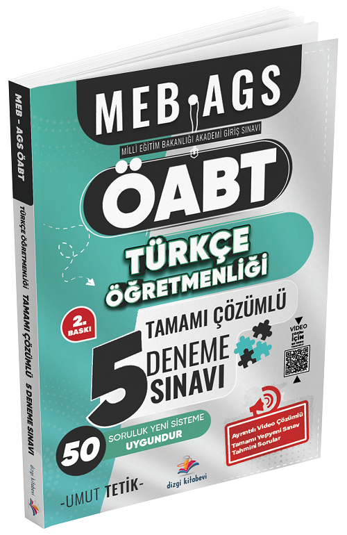 Dizgi Kitap ÖABT MEB-AGS Türkçe Öğretmenliği 5 Deneme Çözümlü - Umut Tetik Dizgi Kitap Yayınları