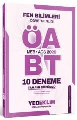 Yediiklim 2026 ÖABT MEB-AGS Fen Bilimleri Öğretmenliği 10 Deneme Çözümlü Yediiklim Yayınları