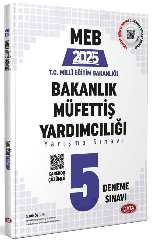 Data 2025 MEB Bakanlık Müfettiş Yardımcılığı 5 Deneme Çözümlü Data Yayınları