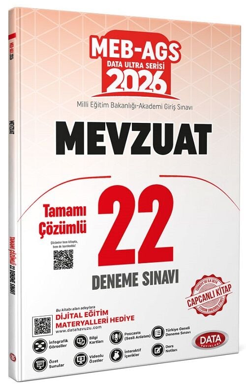 YENİ AGS - Data 2026 MEB-AGS Mevzuat 22 Deneme Çözümlü Ultra Serisi Data Yayınları