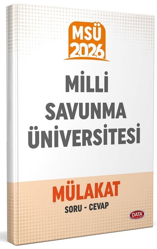 Data 2026 MSÜ Milli Savunma Üniversitesi Mülakat Soru Cevap Data Yayınları