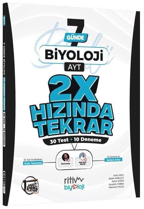 Ritim Biyoloji YKS AYT Biyoloji 7 Günde 2x Hızında Tekrar Ritim Biyoloji Yayınları