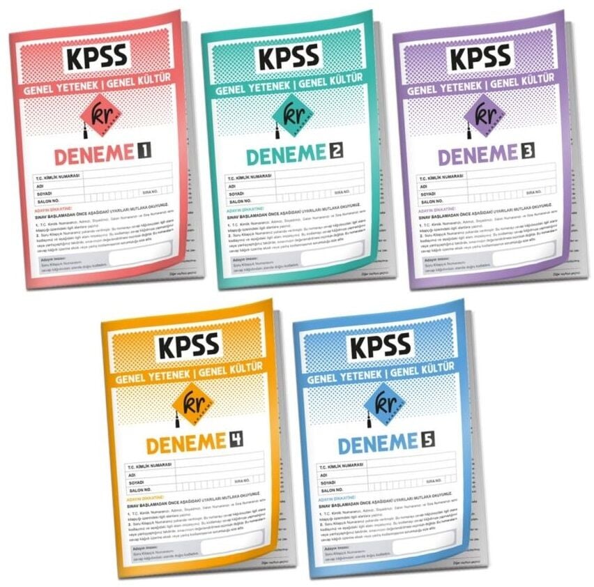 KR Akademi 2026 KPSS Genel Yetenek Genel Kültür 5 li Deneme Paketi KR Akademi Yayınları