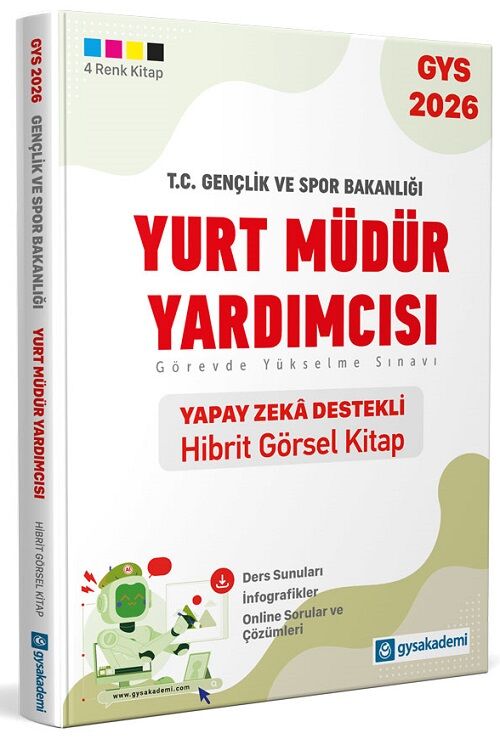 GYS Akademi 2026 GYS Gençlik ve Spor Bakanlığı Yurt Müdür Yardımcısı Hibrit Görsel Kitap Görevde Yükselme GYS Akademi
