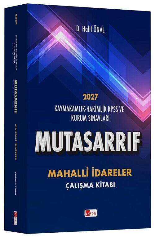 Akfon 2027 Kaymakamlık Hakimlik KPSS Mahalli İdareler MUTASARRIF Çalışma Kitabı - Halil Önal Akfon Yayınları