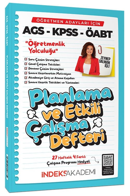 İndeks Akademi 2026 MEB-AGS ÖABT Öğretmenlik Yolculuğu Planlama ve Etkili Çalışma Defteri - Zeynep Salman İçli İndeks Akademi Yayıncılık