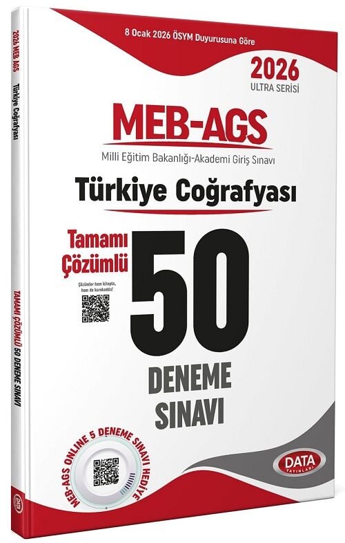 Data 2026 MEB-AGS Türkiye Coğrafyası 50 Deneme Çözümlü Ultra Serisi Data Yayınları