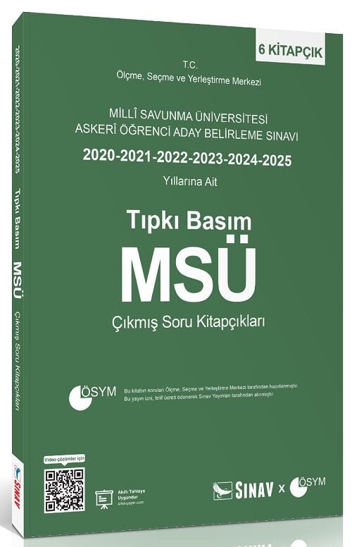 Sınav 2026 MSÜ Tıpkı Basım Son 6 yıl Çıkmış Sorular Çözümlü Sınav Yayınları