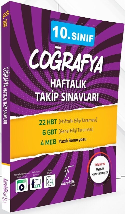 Karekök 10. Sınıf Coğrafya Haftalık Takip Sınavları Karekök Yayınları