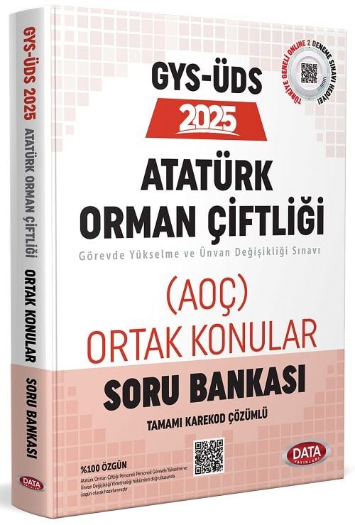 Data 2025 GYS ÜDS Atatürk Orman Çiftliği Ortak Konular Soru Bankası Çözümlü Ünvan Değişikliği Görevde Yükselme Data Yayınları