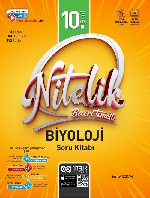 Nitelik 10. Sınıf Biyoloji Beceri Temelli Soru Kitabı Nitelik Yayınları