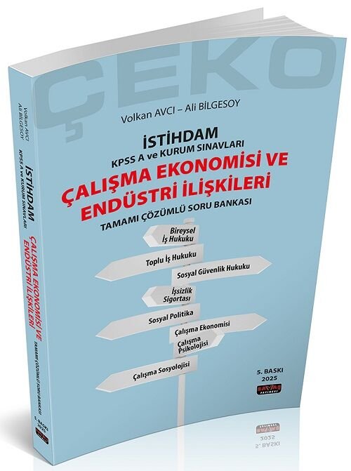 Savaş 2025 ÇEKO İstihdam Çalışma Ekonomisi ve Endüstri İlişkileri Soru Bankası 5. Baskı Savaş Yayınları