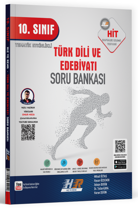 Hız ve Renk 10. Sınıf Türk Dili ve Edebiyatı HİT Soru Bankası Hız ve Renk Yayınları