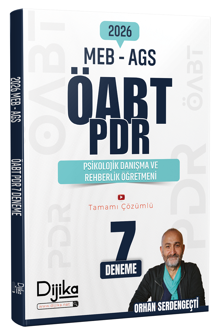 Dijika 2026 ÖABT MEB-AGS PDR Psikolojik Danışma ve Rehberlik Öğretmeni 7 Deneme Çözümlü - Orhan Serdengeçti Dijika Yayınları
