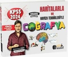 SÜPER FİYAT - Eğit Akademi 2024 KPSS Haritalar ve Hafıza Teknikleriyle Coğrafya - Mehmet Eğit Eğit Akademi
