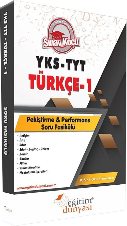 SÜPER FİYAT - Eğitim Dünyası YKS TYT 9. Sınıf Türkçe-1 Sınav Koçu Soru Fasikülü Eğitim Dünyası Yayınları