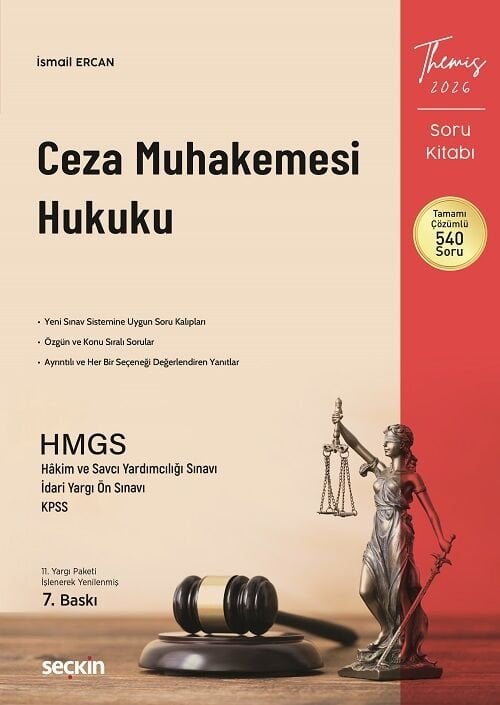 Seçkin 2026 THEMİS HMGS Hakimlik Ceza Muhakemesi Hukuku Soru Kitabı Çözümlü 7. Baskı - İsmail Ercan Seçkin Yayınları