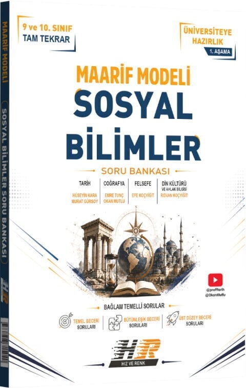 Hız ve Renk YKS TYT Sosyal Bilimler Maarif Modeli Soru Bankası Hız ve Renk Yayınları