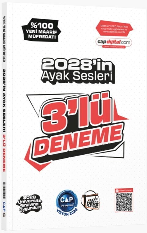 Çap Yayınları 2028 YKS TYT AYT Ders Platosu Maarif Modeli 3 lü Deneme Çap Yayınları