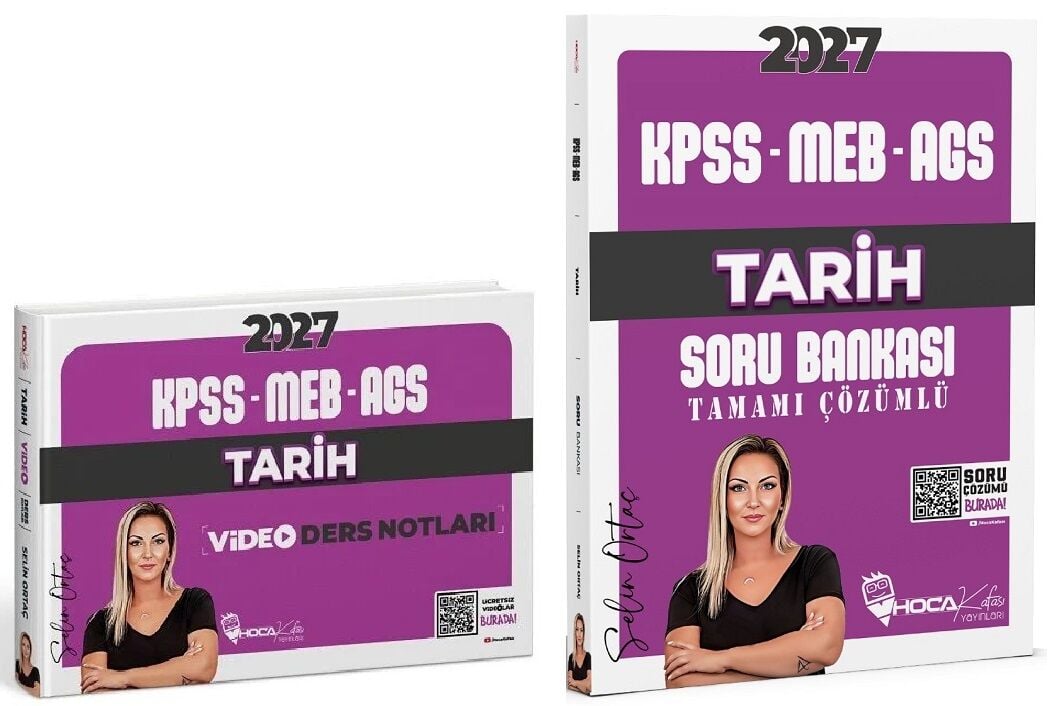 Hoca Kafası 2027 KPSS MEB-AGS Tarih Video Ders Notları + Soru Bankası 2 li Set - Selin Ortaç Hoca Kafası Yayınları