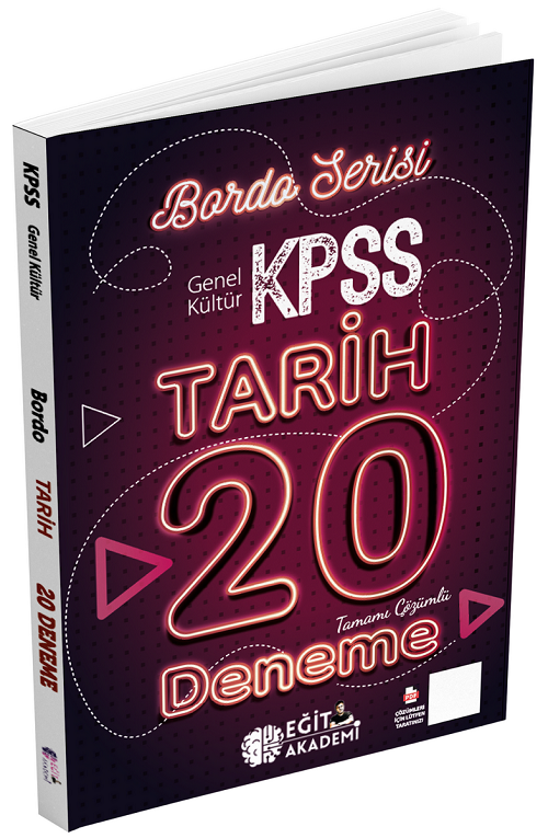 Eğit Akademi 2026 KPSS Tarih Bordo 20 Deneme Çözümlü Eğit Akademi