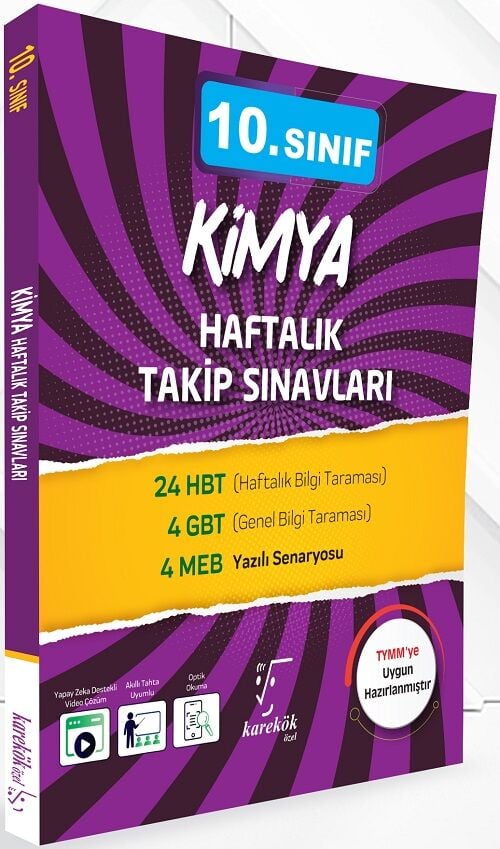 Karekök 10. Sınıf Kimya Haftalık Takip Sınavları Karekök Yayınları
