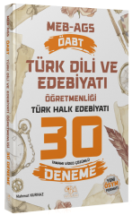 CBA Yayınları ÖABT MEB-AGS Türk Dili ve Edebiyatı Öğretmenliği Türk Halk Edebiyatı 30 Deneme Çözümlü - Mahmut Kurnaz CBA Yayınları