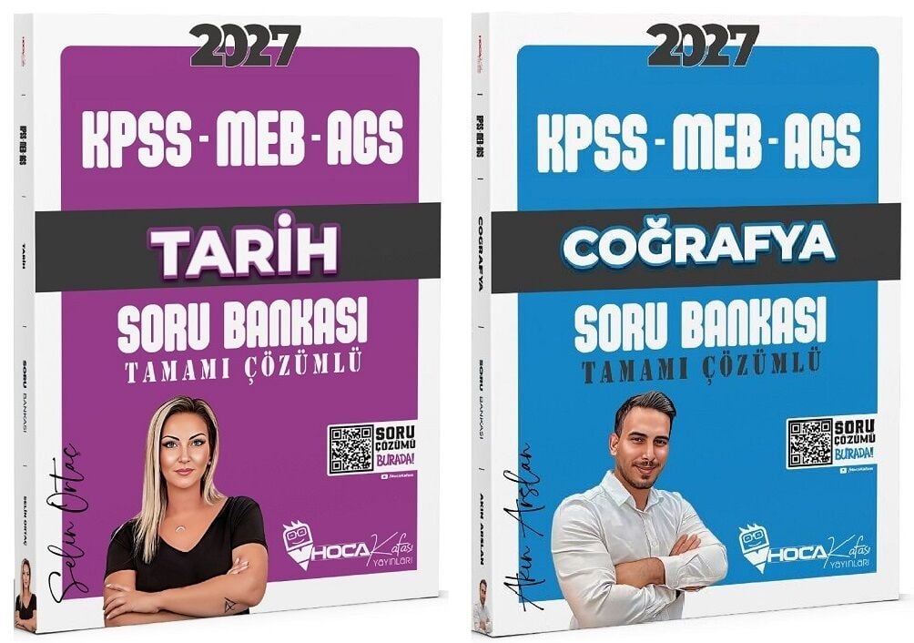 Hoca Kafası 2027 KPSS MEB-AGS Tarih + Coğrafya Soru Bankası 2 li Set Hoca Kafası Yayınları