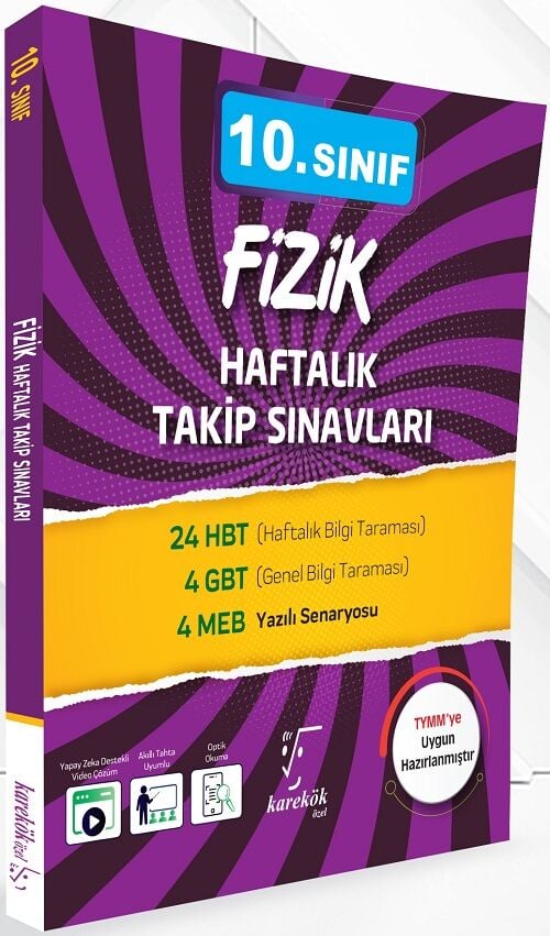 Karekök 10. Sınıf Fizik Haftalık Takip Sınavları Karekök Yayınları