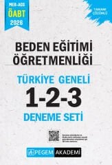 Pegem 2026 ÖABT MEB-AGS Beden Eğitimi Öğretmenliği Türkiye Geneli 3 Deneme Çözümlü (1-2-3) Pegem Akademi Yayınları