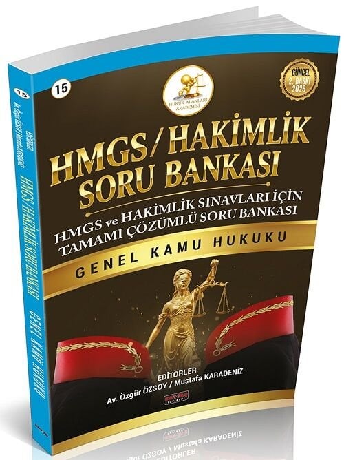 Savaş 2026 HUKAL HMGS Hakimlik Genel Kamu Hukuku Soru Bankası Çözümlü - Mustafa Karadeniz Savaş Yayınları