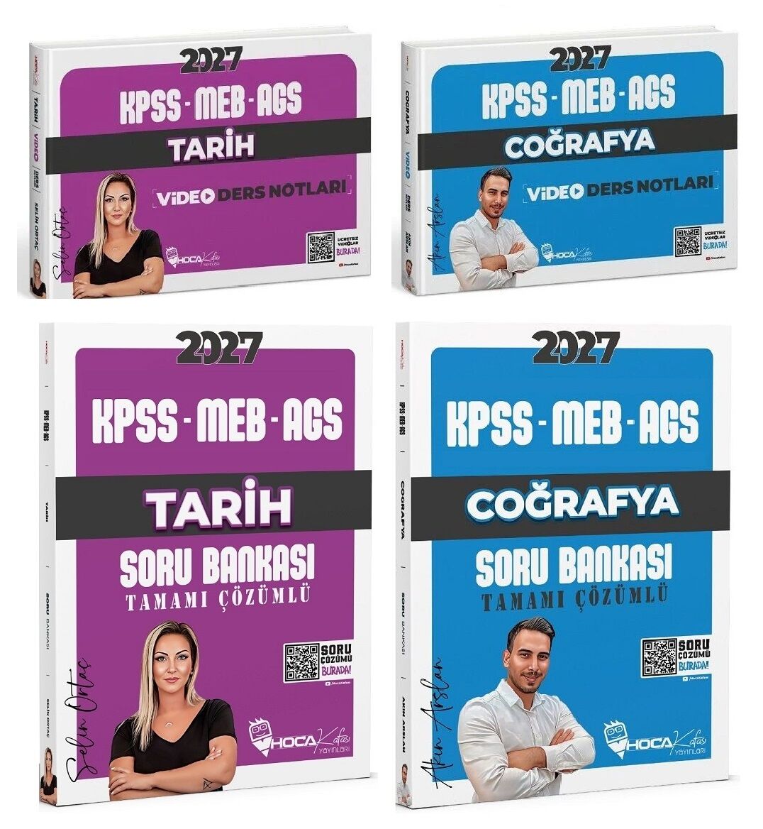 Hoca Kafası 2027 KPSS MEB-AGS Tarih + Coğrafya Video Ders Notları + Soru Bankası 4 lü Set Hoca Kafası Yayınları